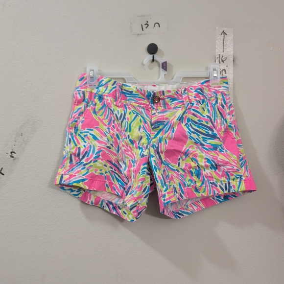 Lilly Pulitzer Pants - Lily Pultizer Callahan Pink and Blue Patterned Women's Shorts